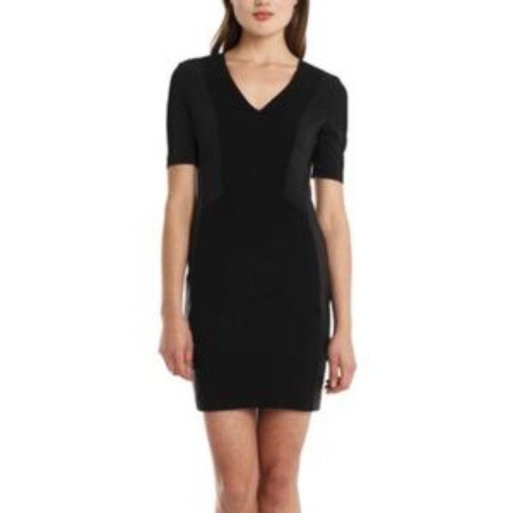 Rag & Bone Black Lamb Leather Vanhi Dress SZ 2